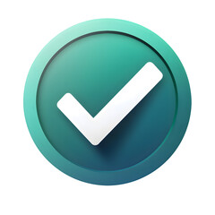 Aufkleber - Green checkmark isolated on transparent background