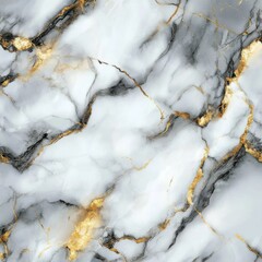 Poster - Seamless texture of smooth marble with elegant golden veins ideal for interior design or background applications