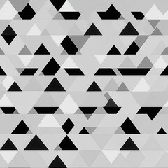 Leinwandbilder - A geometric arrangement of black and white triangular patterns displayed on a smooth background for artistic and design inspiration