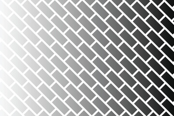 Poster - Black and white brick texture. Brick wall pattern design.