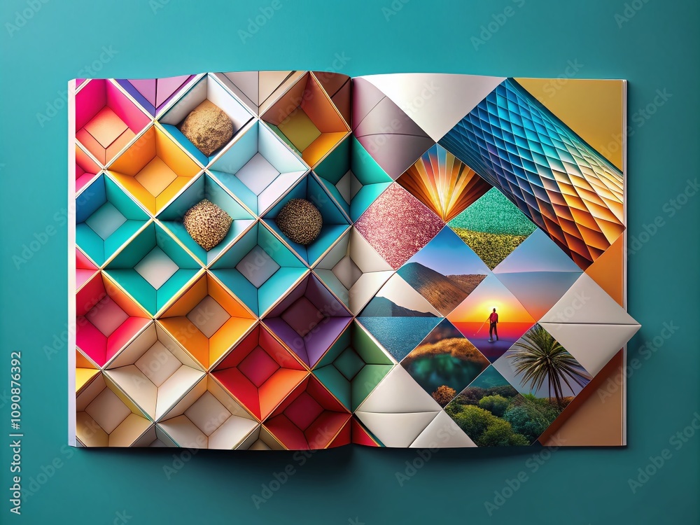 Geometric Shape Textured Artwork photo