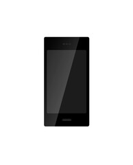 Fototapete - Isolated tablet or smartphone device with a blankscreen shown on a white background. Concept of modern technology and portable gadgets