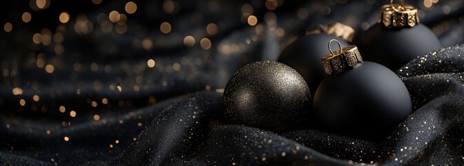 Wall Mural - luxury christmas background. premium black and gold colors