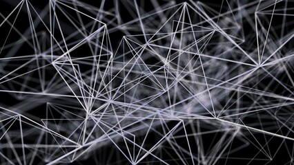 Poster - 3d render wireframe element