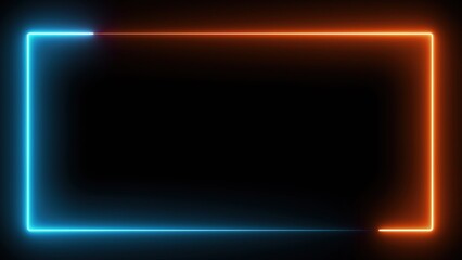 Poster - Neon square frame