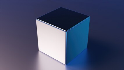 Poster - 3d metal cube