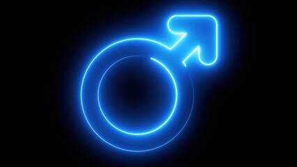 Poster - Male neon sign