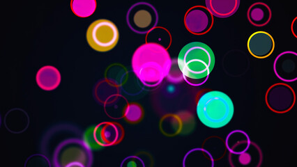Poster - Abstract circles particles