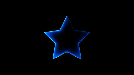 Poster - Star neon shape