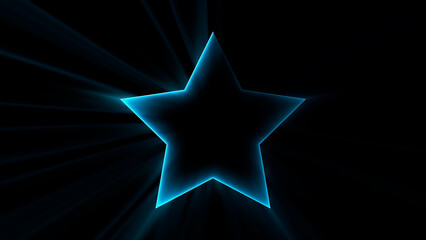 Poster - Star neon shape