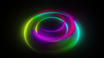 Poster - Luminous Swirling Glowing Circles