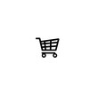 © mutter - Black shopping cart in black. Illustration of a shopping cart.