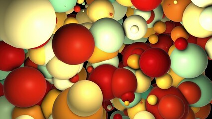 Fototapete - Abstract colorful spheres