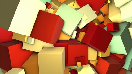 Aufkleber - Abstract colorful cubes