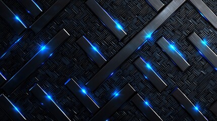 Leinwandbilder - dynamic abstract geometric pattern digital art modern design high-tech environment close-up view vis