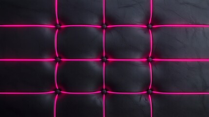 Aufkleber - Vibrant neon grid structure urban art installation digital design contemporary environment aesthetic perspective creative concept