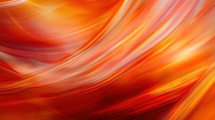 Poster - Fiery Abstract Swirls: An Orange and Red Symphony