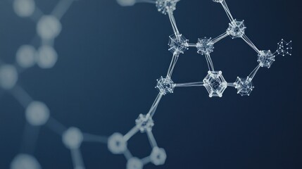 Poster - Abstract representation of molecular structures highlighting scientific concepts.