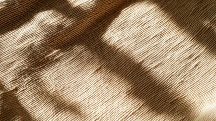 Poster - Soft fabric texture illuminated by shadows, creating a warm and inviting atmosphere.