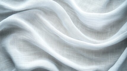 Poster - A soft, flowing white fabric creating gentle waves and texture.