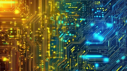 Poster - Abstract Circuit Board