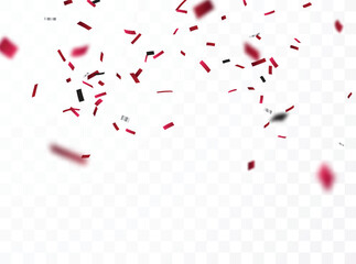 Wall Mural - rain red confetti, celebrations banner and backgrounds