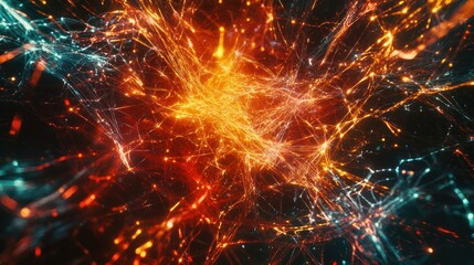Poster - Abstract Fire and Ice Digital Art