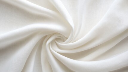 Poster - A close-up view of white fabric, showcasing its smooth texture and gentle folds.
