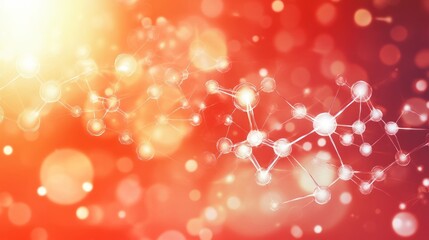 Aufkleber - Abstract representation of molecular structures and light effects in a scientific context.