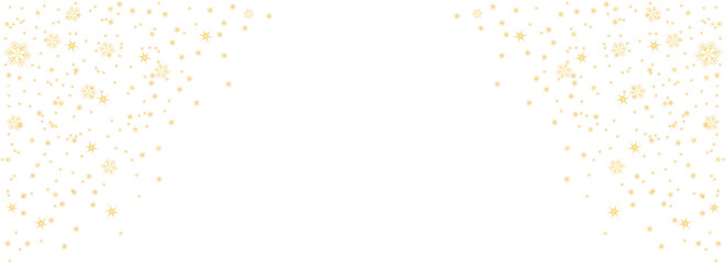 Poster - Glittering vector dust on transparent background. golden snowflakes and stars. Christmas Holiday glow particle. Shine background. Festive party design. Vector EPS 10