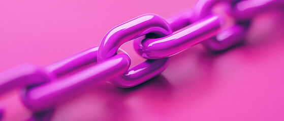 Poster - vibrant purple chain link symbolizes strength and connection