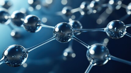 Poster - A close-up view of interconnected molecular structures in a scientific context.