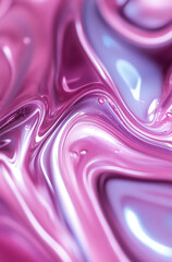 Poster - Pink and purple liquid swirls create an abstract design at noon today
