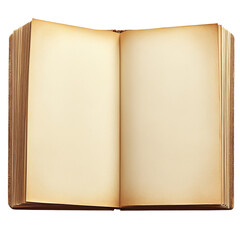 Wall Mural - blank book with aged pages awaits content