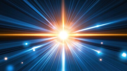 Wall Mural - abstract light burst with vibrant rays and glowing center illustrating dynamic energy and motion in 