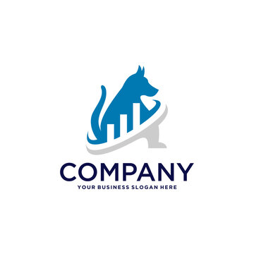 dog logo design with financial