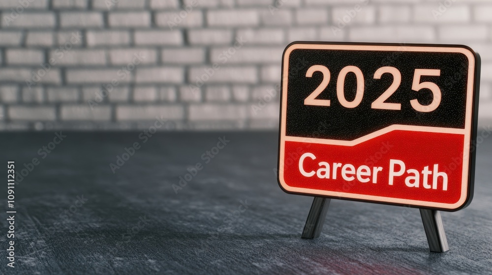 Personal growth concept through 2025 goal setting. Sign for 2025 career ...