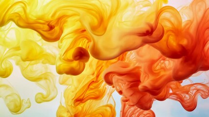 Poster - Vibrant Swirling Colors of Bright Orange and Yellow in Dynamic Motion Captured in Stunning Detail for Artistic and Creative Projects
