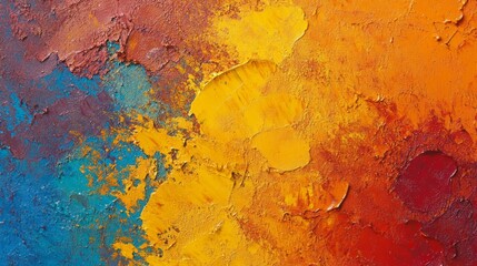 Aufkleber - A painting with a lot of colors and a lot of texture