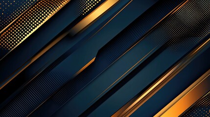 Poster - Abstract Golden 3D Background Design