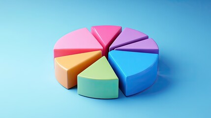 Poster - Colorful Pie Chart on Digital Screen