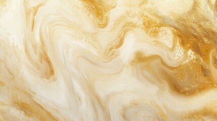 Poster - Abstract Gold Fluid Art with Flowing Patterns