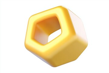 Poster - A photorealistic 3D rendering of an abstract dodecahedron. Modern geometric background with a Platonic solid. Minimalist design for posters, covers, branding, banners, and placards.