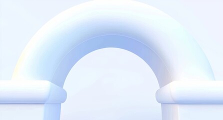 Poster - A three-dimensional illustration of an abstract minimalist background with a pedestal.
