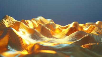 Poster - Abstract Golden Terrain in 3D Layered Design