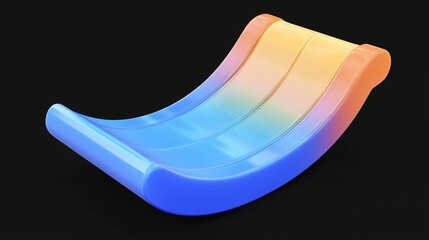 Poster - Glass object rendered in 3D with dispersion and iridescent effects. A realistically split light. Luxurious and modern backdrop.