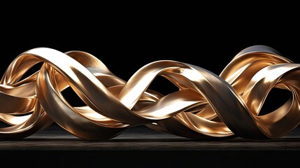 Poster - 3D Golden Tubes in a Dynamic Bending Form