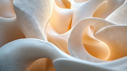 Poster - Abstract Golden Soft Surface in 3D Design
