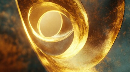 Poster - Glowing Golden 3D Soft Backdrop Design