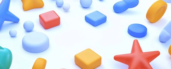 Poster - Stylish 3D geometric design, ideal for business or tech presentations, internet posters, or web brochure covers.